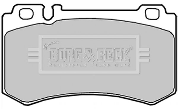BORG & BECK stabdžių trinkelių rinkinys, diskinis stabdys BBP1916
